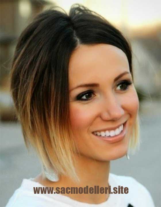 Kısa Saç Sarı Ombre